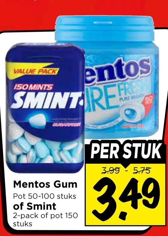 Aanbieding: Mentos Gum of Smint