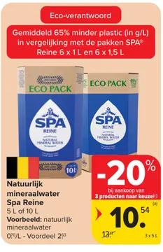 Aanbieding: Natuurlijk mineraalwater Spa Reine