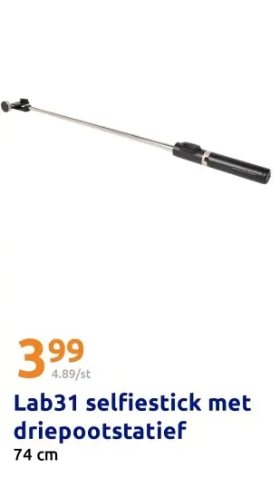 Aanbieding: Selfiestick met driepootstatief