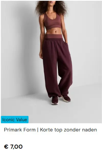 Aanbieding: Primark Form | Korte top zonder naden