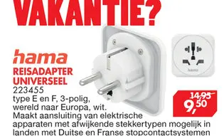 Aanbieding: Reisadapter universeel