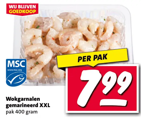 Aanbieding: Wokgarnalen gemarineerd XXL