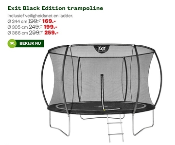 Aanbieding: Exit Black Edition trampoline