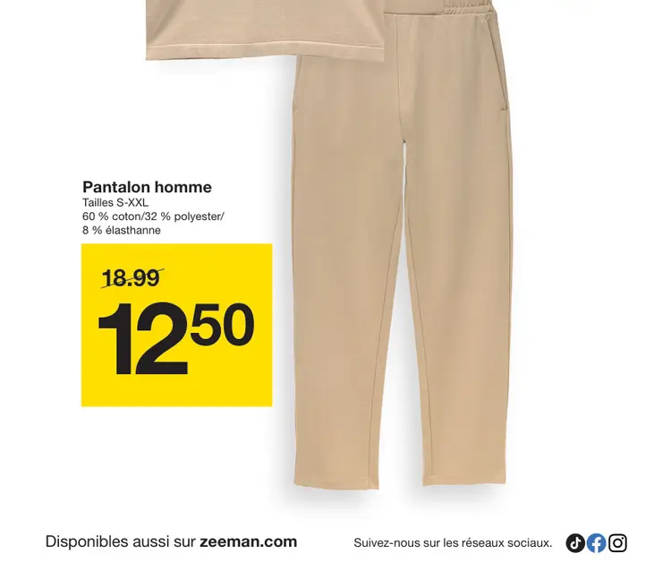 Offre: Pantalon homme