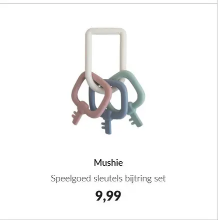 Aanbieding: Mushie Speelgoed sleutels bijtring set