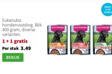 Aanbieding: Eukanuba hondenvoeding. Blik diverse variante