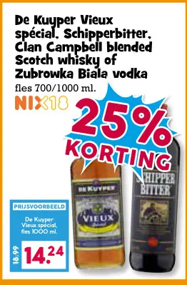 Aanbieding: Diverse likeuren en sterke drank