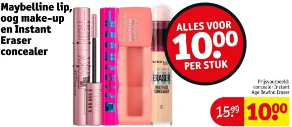 Aanbieding: Lip, oog make-up en Instant Eraser concealer