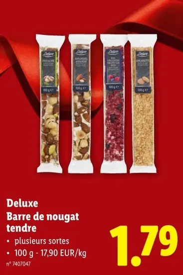Offre: Barre de nougat tendre