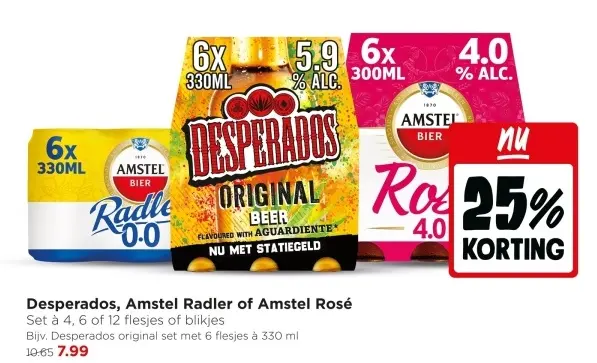 Aanbieding: Desperados, Amstel Radler of Amstel Rosé