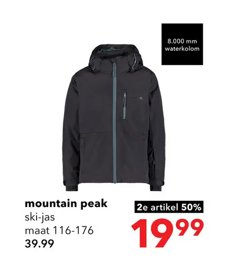 Aanbieding: Mountain Peak gewatteerde kinder softshell jas zwart
