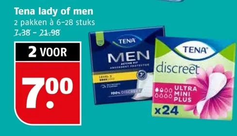 Aanbieding: Tena lady of men