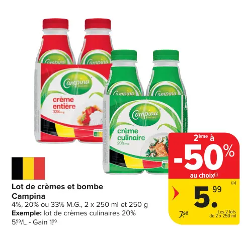 Offre: Lot de crèmes et bombe