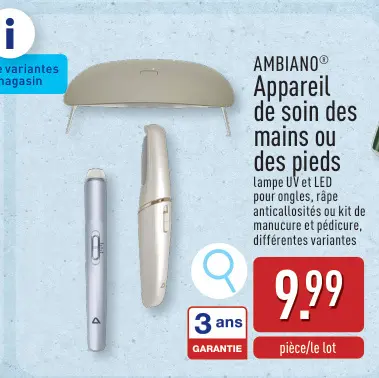 Offre: Appareil de soin des mains ou des pieds