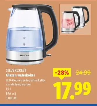 Aanbieding: Glazen waterkoker