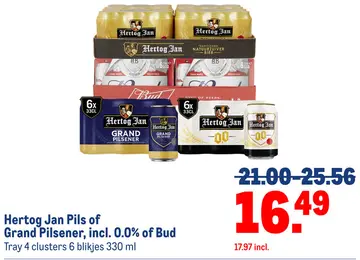 Aanbieding: Hertog Jan Pils of Grand Pilsener, incl. 0.0%