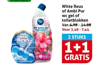 Aanbieding: Witte Reus of Ambi Pur wc gel of toiletblokke