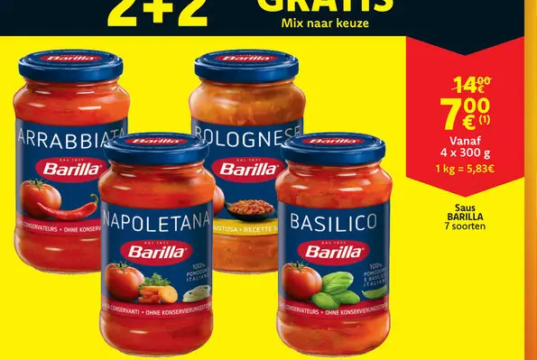 Aanbieding: Barilla Saus