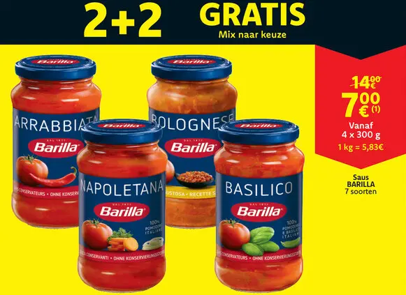 Aanbieding: Barilla Saus
