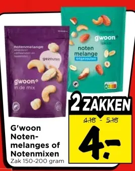 Aanbieding: G'woon Notenmelanges of Notenmixen