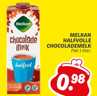 Aanbieding: Melkan halfvolle chocolademelk
