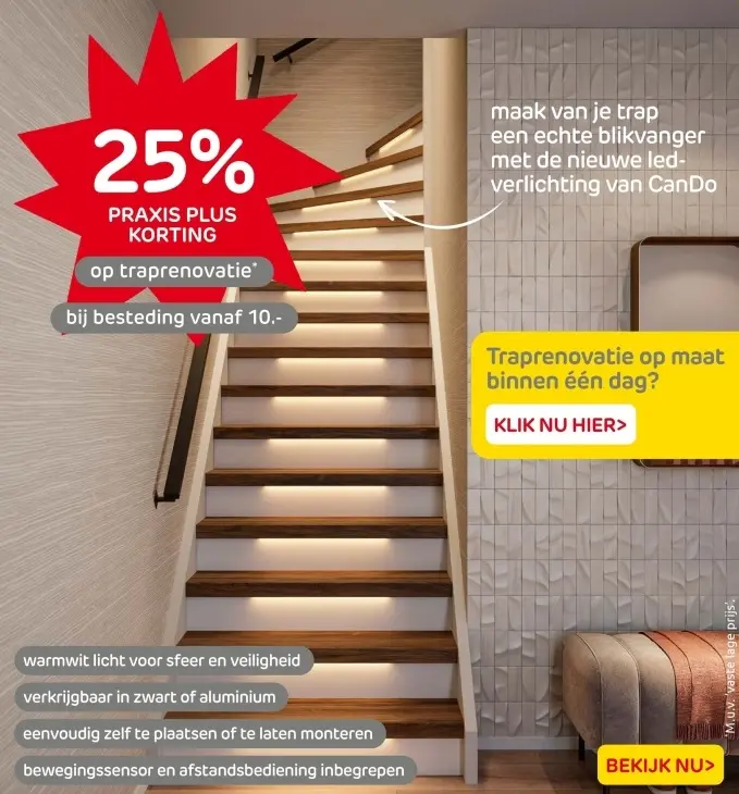 Aanbieding: Traprenovatie met LED-verlichting