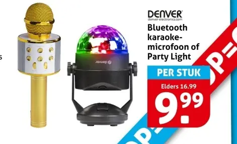 Aanbieding: Bluetooth karaoke-microfoon of Party Light