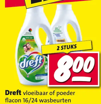 Aanbieding: Dreft vloeibaar of poeder