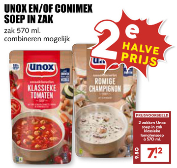 Aanbieding: UNOX EN/OF CONIMEX SOEP IN ZAK