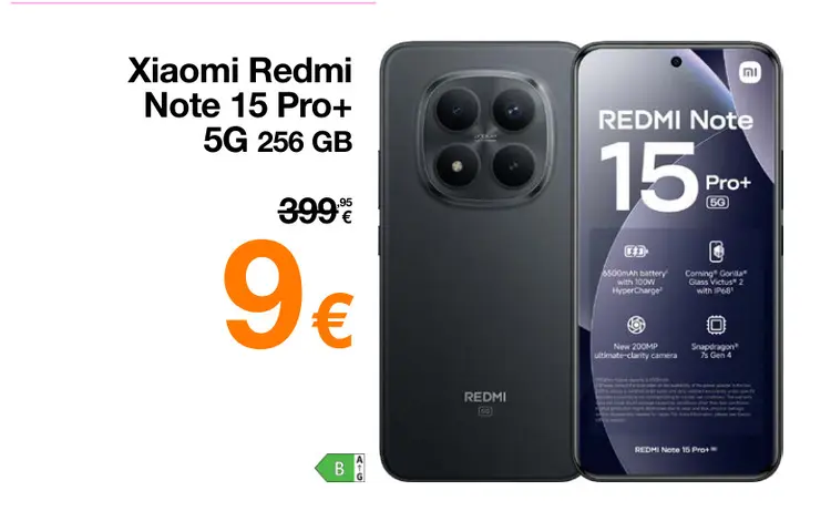 Offre: Redmi Note 15 Pro+ 5G 256 GB