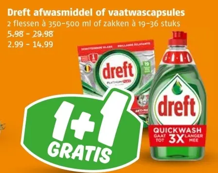 Aanbieding: Afwasmiddel of vaatwascapsules
