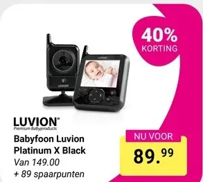Aanbieding: Babyfoon Luvion Platinum X Black