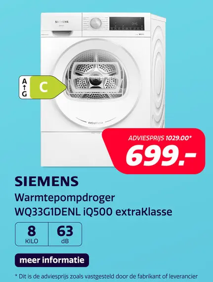 Aanbieding: Siemens WQ33G1DENL iQ500 extraKlasse