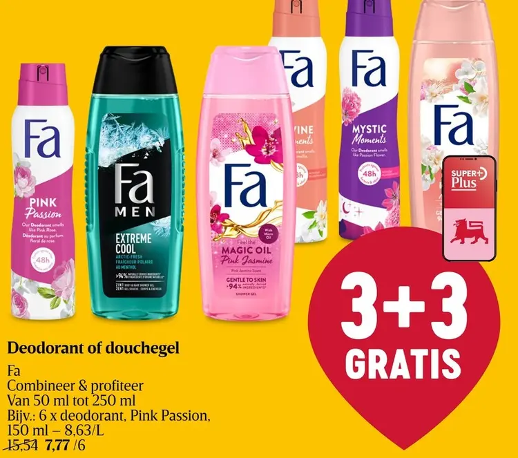 Promotie: Deodorant of douchegel