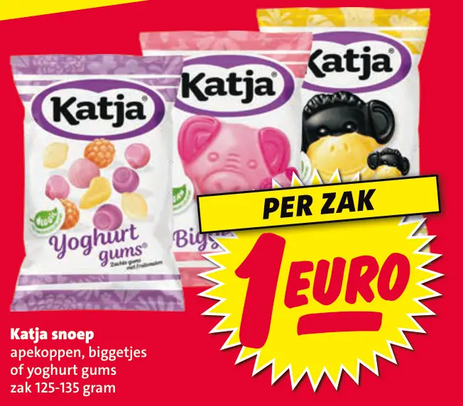 Aanbieding: snoep apekoppen, biggetjes of yoghurt gums