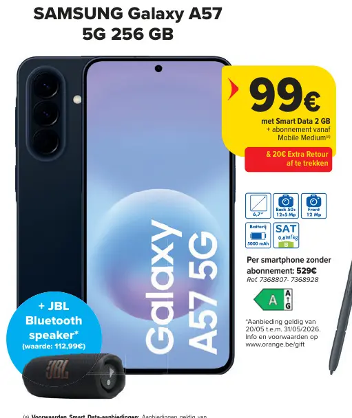 Promotie: Galaxy A57 5G 256 GB