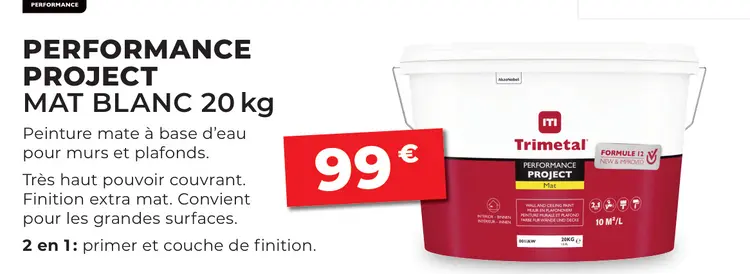 Offre: Performance project mat blanc