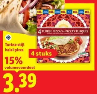 Aanbieding: Alfredo Turkse stijl halal pizza