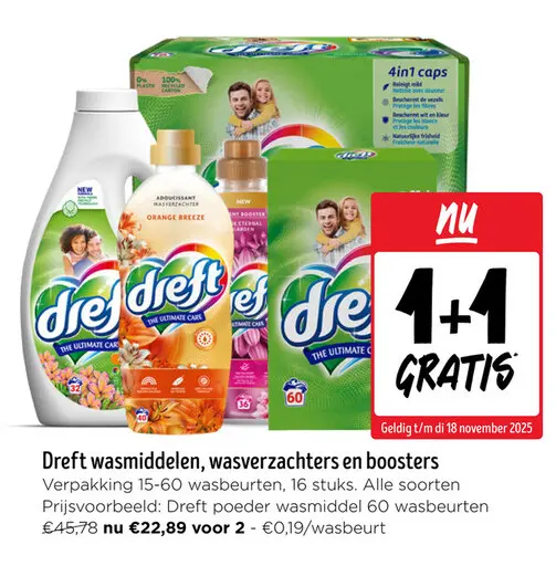 Aanbieding: Wasmiddelen, wasverzachters en boosters