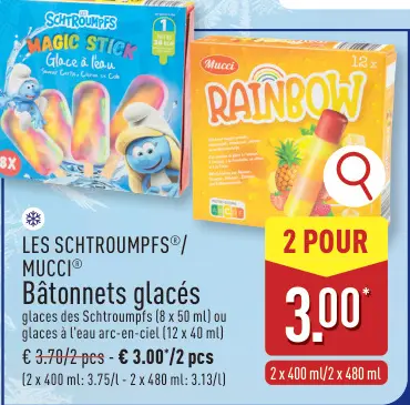 Offre: Bâtonnets glacés
