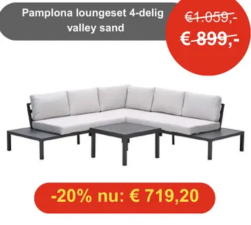 Aanbieding: Pamplona loungeset 4-delig