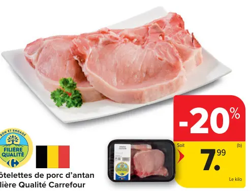 Offre: Côtelettes de porc d'antan
