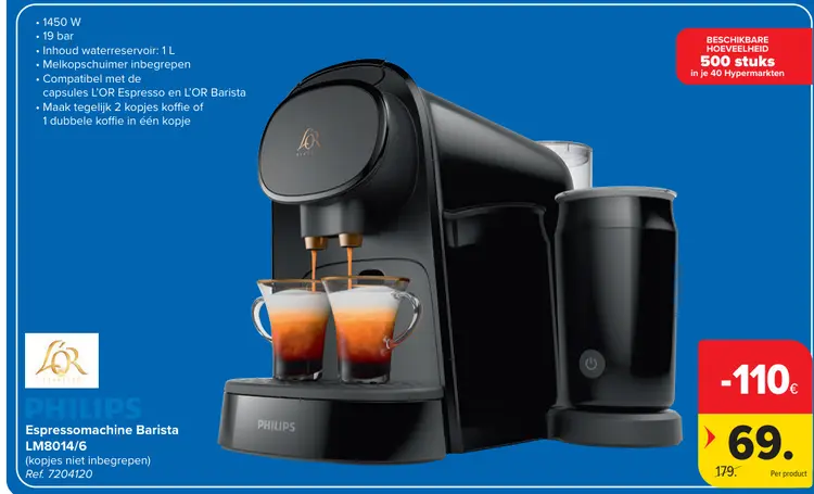 Promotie: Espressomachine Barista LM8014/6