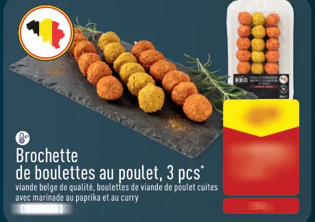 Offre: Brochette de boulettes au poulet, 3 pcs