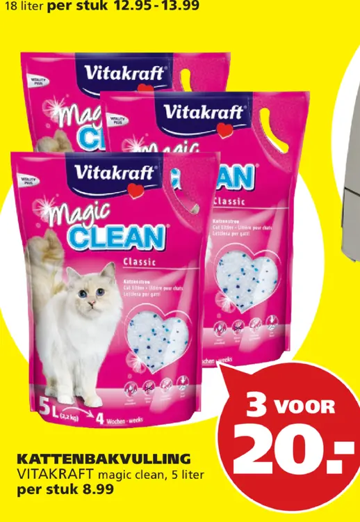 Aanbieding: KATTENBAKVULLING Vitakraft magic clean
