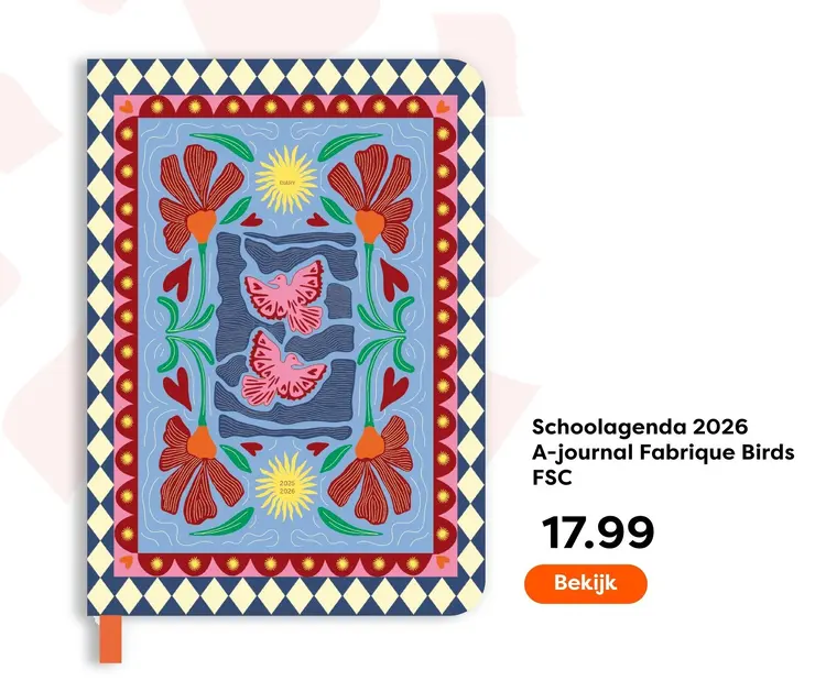 Aanbieding: Schoolagenda 2026 A-journal Fabrique Birds