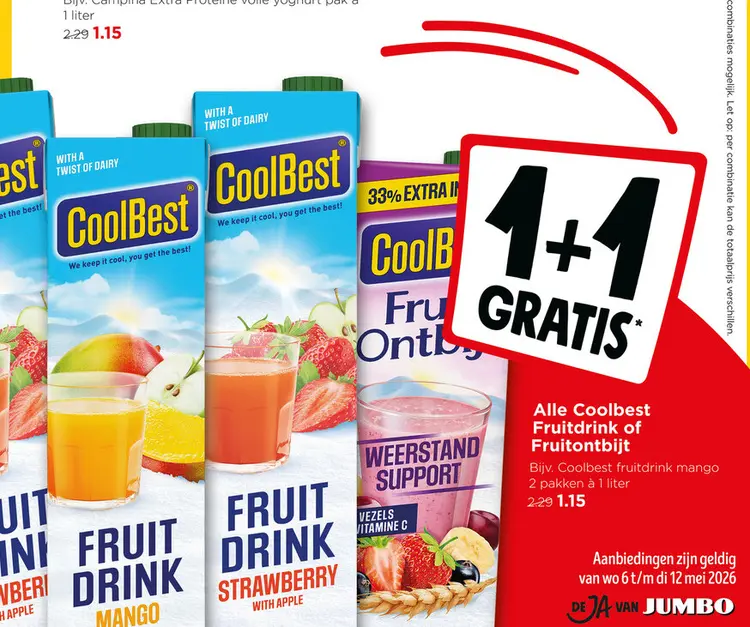 Aanbieding: Coolbest Fruitdrink of Fruitontbijt