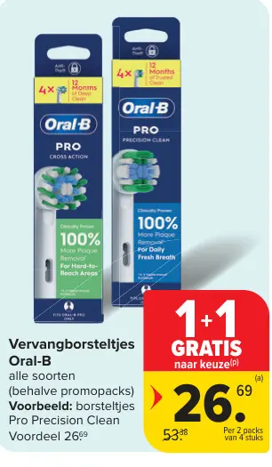 Promotie: Vervangborsteltjes Oral-B