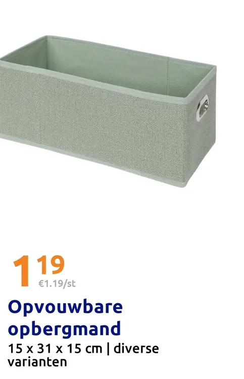Aanbieding: Opvouwbare opbergmand