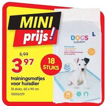 Aanbieding: trainingsmatjes voor huisdier